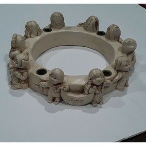 Vintage Christmas Candle Holder Ring Of Children World